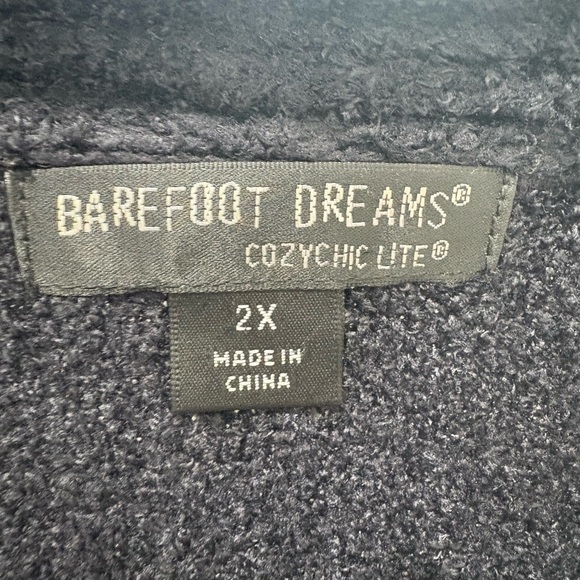 Barefoot Dreams Black Montecito Cozychic Lite Long Cardigan | Size 2X - Picture 9 of 12